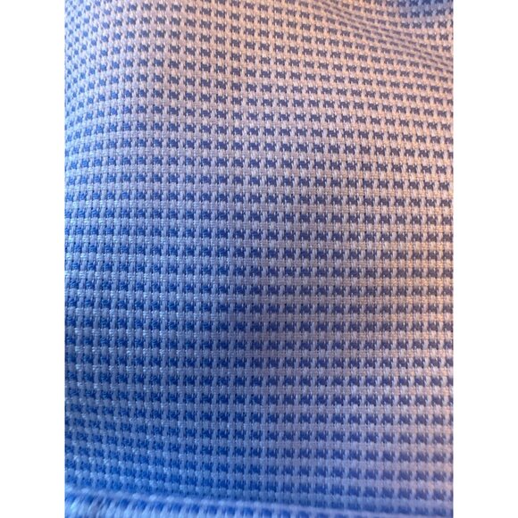 Envoy Mens Classic Fit Dress Shirt 17" Collar Long Sleeve Checkered Blue - Picture 2 of 6